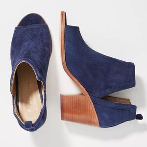 Anthropologie Women’s Perforated Suede Ankle Booties